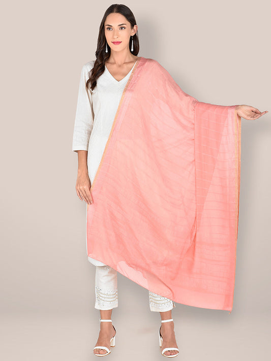 Peach Pure Chiffon Dupatta. freeshipping - Dupatta Bazaar