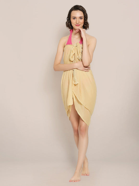 Beige Chiffon Sarong.