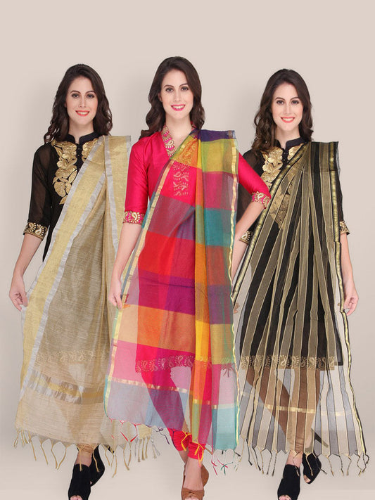 Fancy Dupatta Combo Offer( 3 Dupattas) freeshipping - Dupatta Bazaar