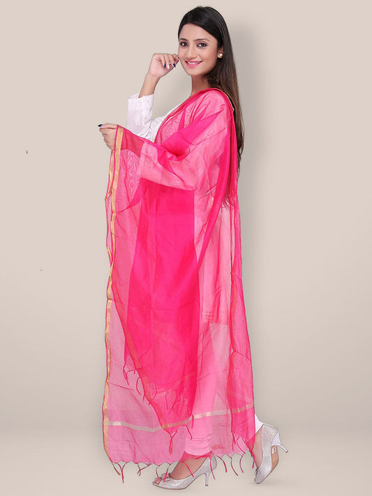 Pink Silk dupatta freeshipping - Dupatta Bazaar