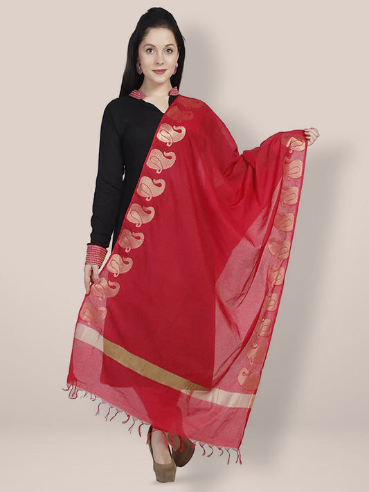 Pink & Gold Silk Dupatta freeshipping - Dupatta Bazaar