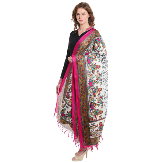 Dupatta Bazaar Women's Printed Silk Dupatta - Dupatta Bazaar