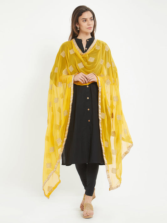 Dupatta Bazaar Woman's Embroidered Chiffon Dupatta - Dupatta Bazaar