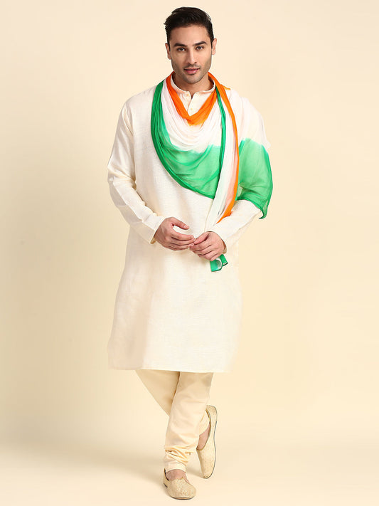 Men's Republic Day Tiranga Tri Colour Chiffon Dupatta