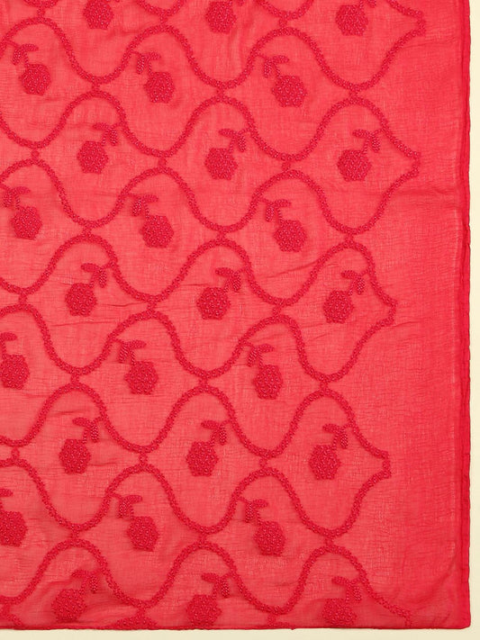 All Over Embroidered Chiffon Dupatta