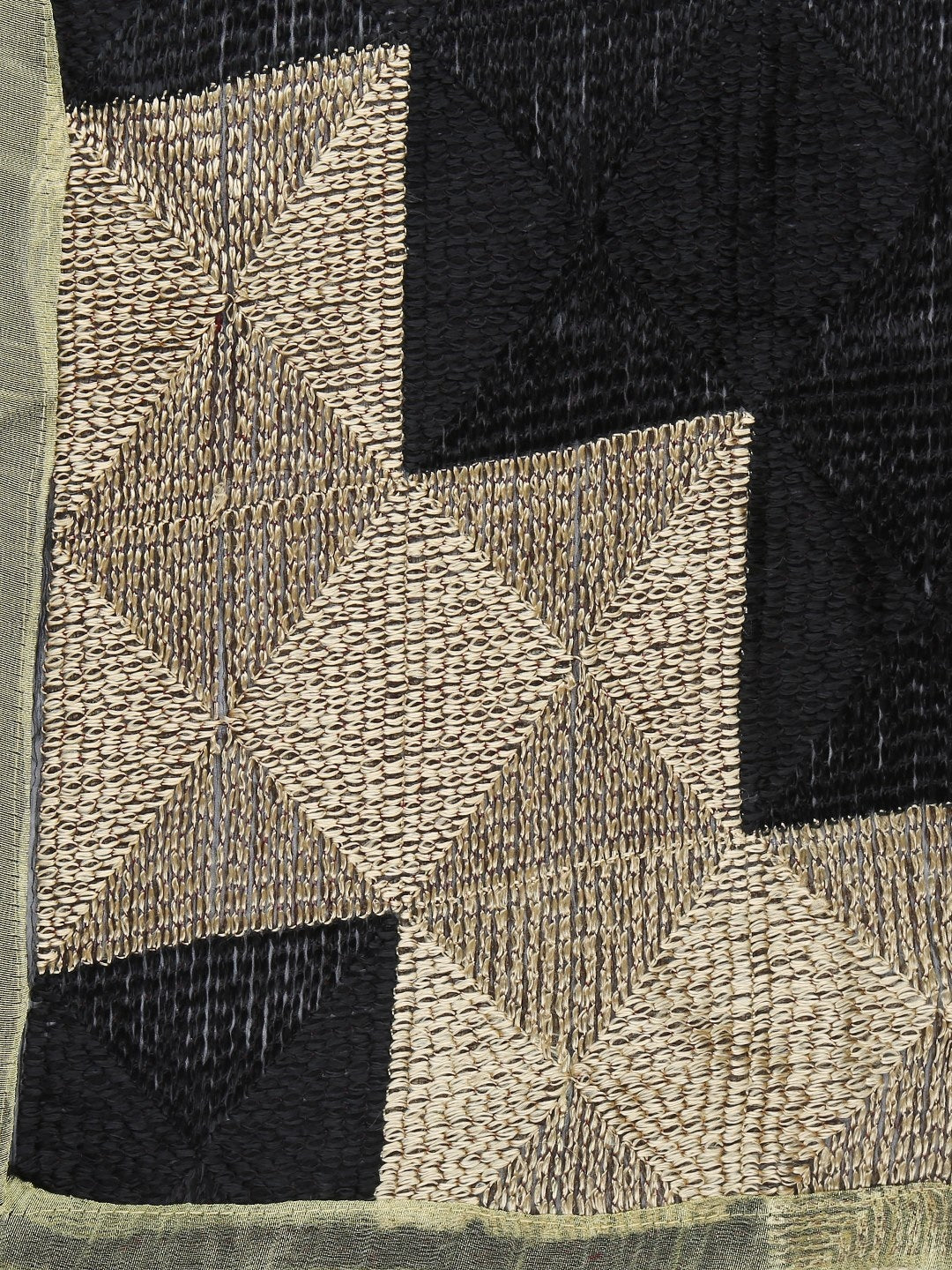 Men's Black & Gold Phulkari Chiffon Dupatta freeshipping - Dupatta Bazaar