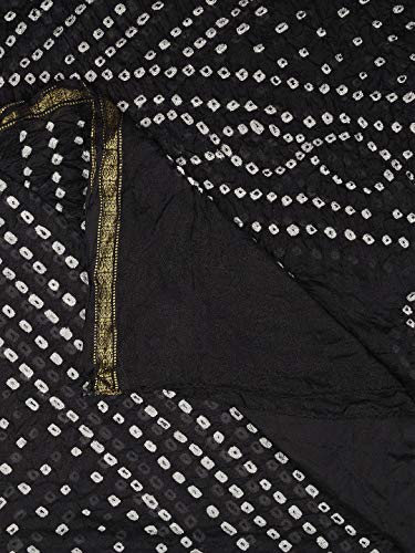 Men's Black Bandhini Dupatta freeshipping - Dupatta Bazaar