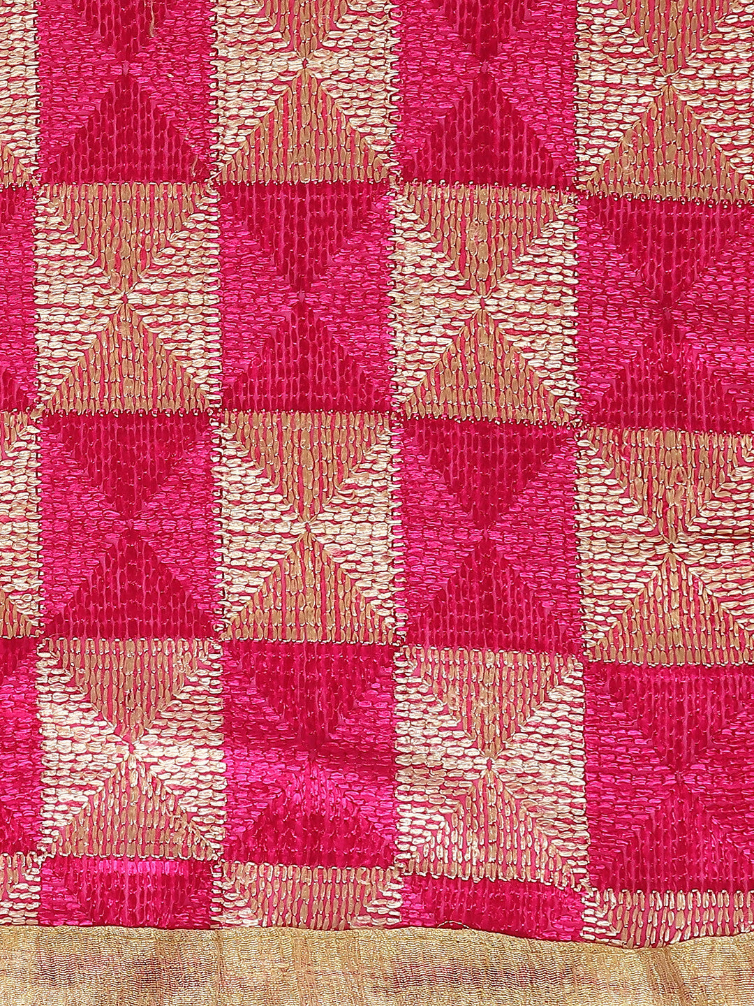 Punjabi Phulkari Embroidery Chiffon Dupatta - Dupatta Bazaar