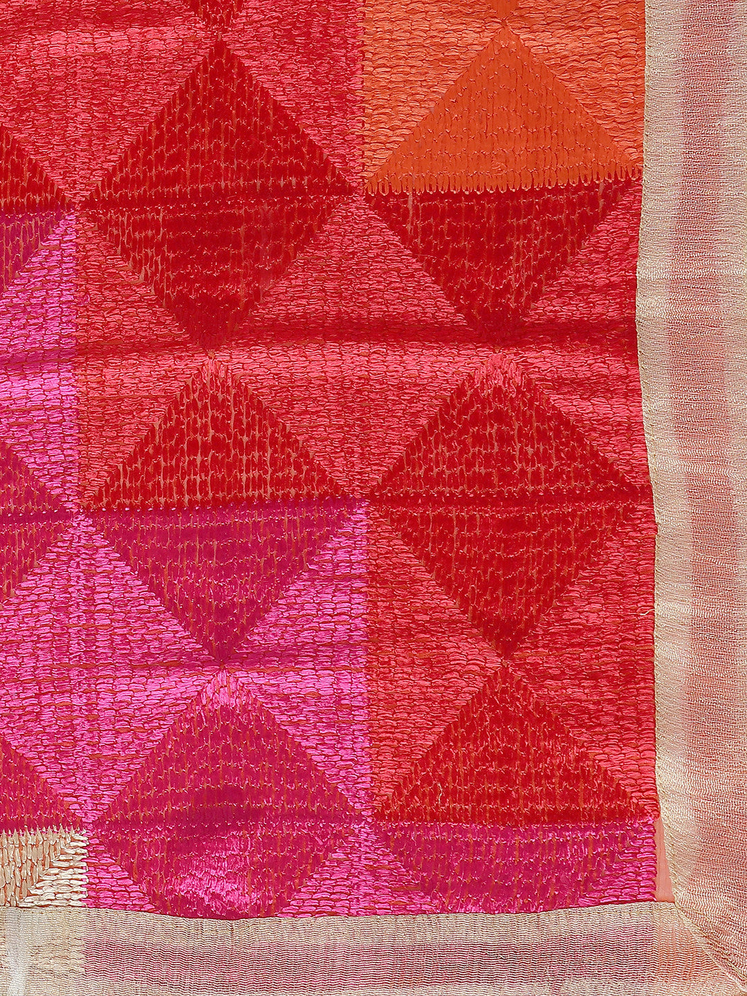 Dupatta Bazaar Women's Chiffon Multicolour Phulkari Dupatta - Dupatta Bazaar