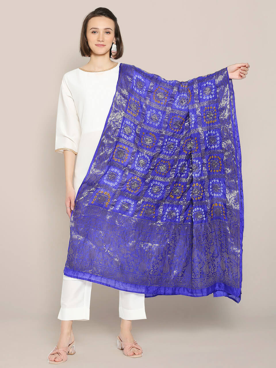 Blue Banarasi Gharchola