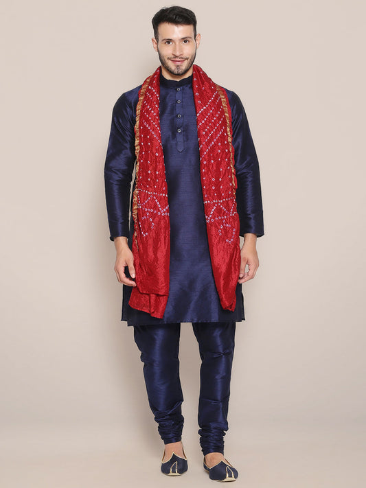 Men's Maroon Bandhini Dupatta freeshipping - Dupatta Bazaar