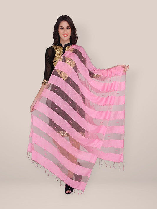 Pink Organza Dupatta freeshipping - Dupatta Bazaar