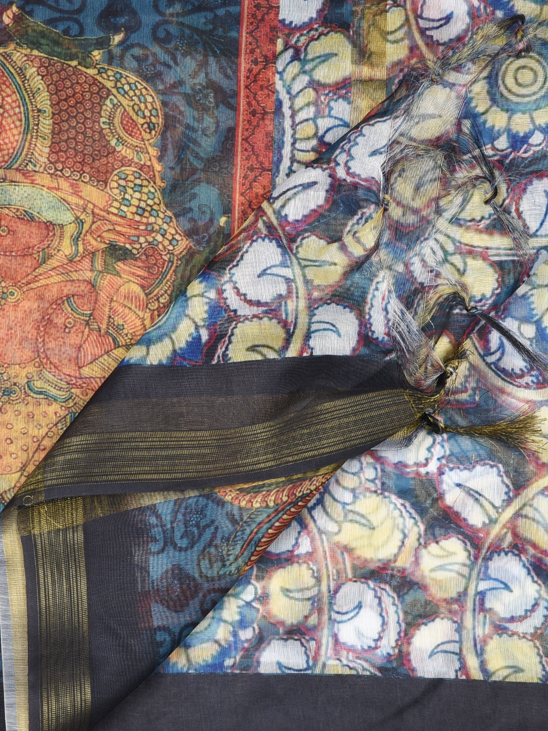 Dupatta Bazaar Woman's Blue Cotton Silk Digitally Printed Dupatta - Dupatta Bazaar