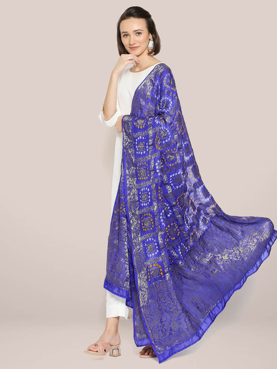 Blue Banarasi Gharchola