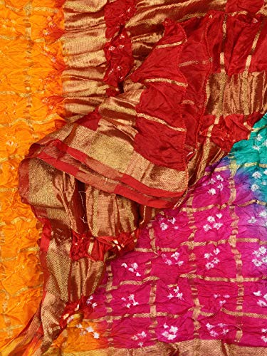 Men's Multicolour Bandhini Dupatta freeshipping - Dupatta Bazaar