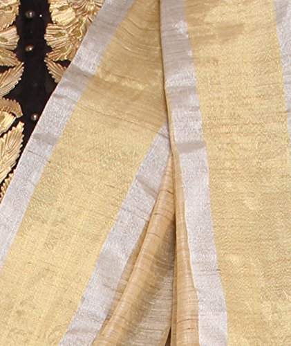 Men's Gold Blended Silk Dupatta with Silver Gold Border freeshipping - Dupatta Bazaar