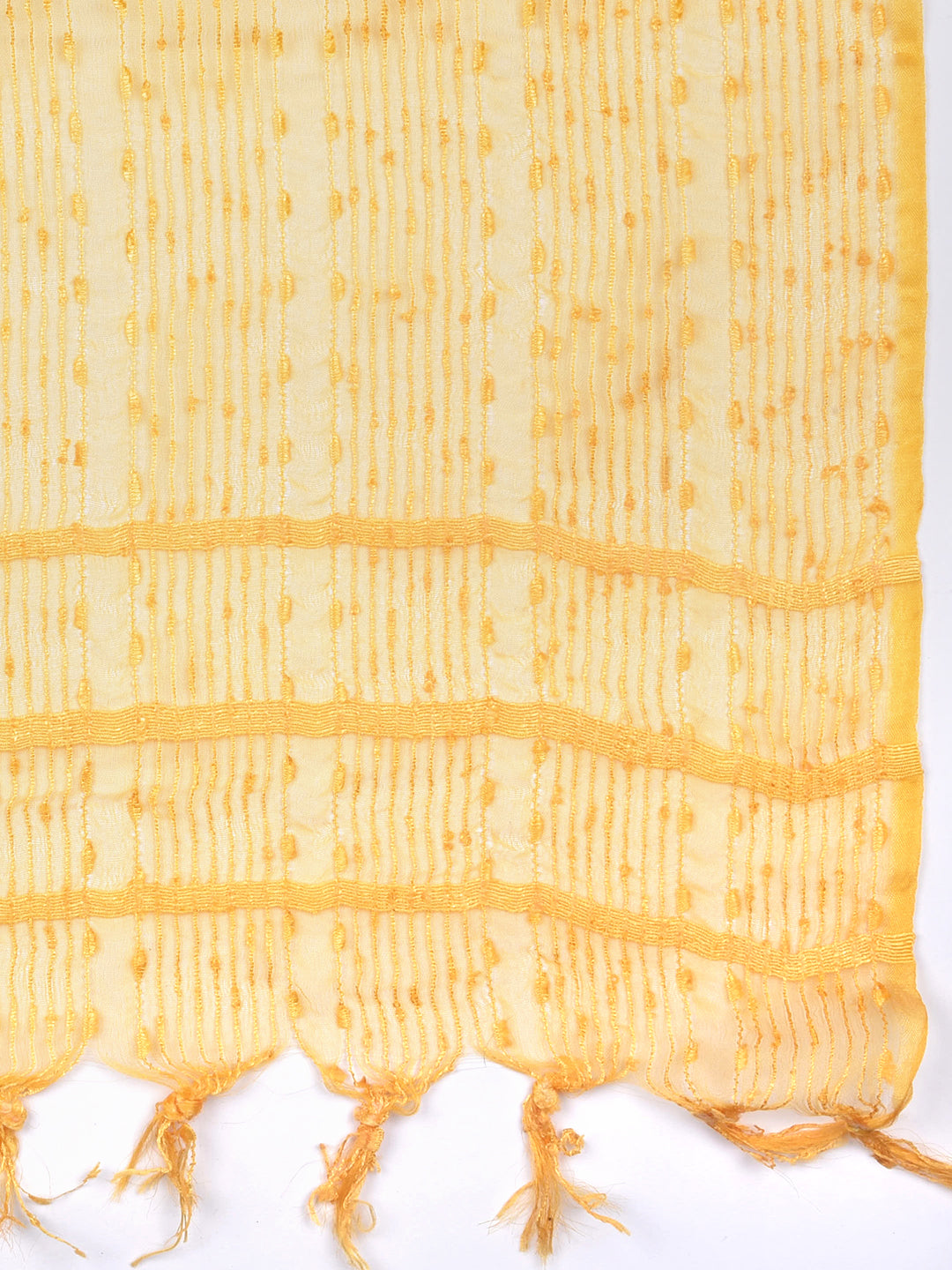 Dupatta Bazaar Woman'sYellow Organza Dupatta - Dupatta Bazaar
