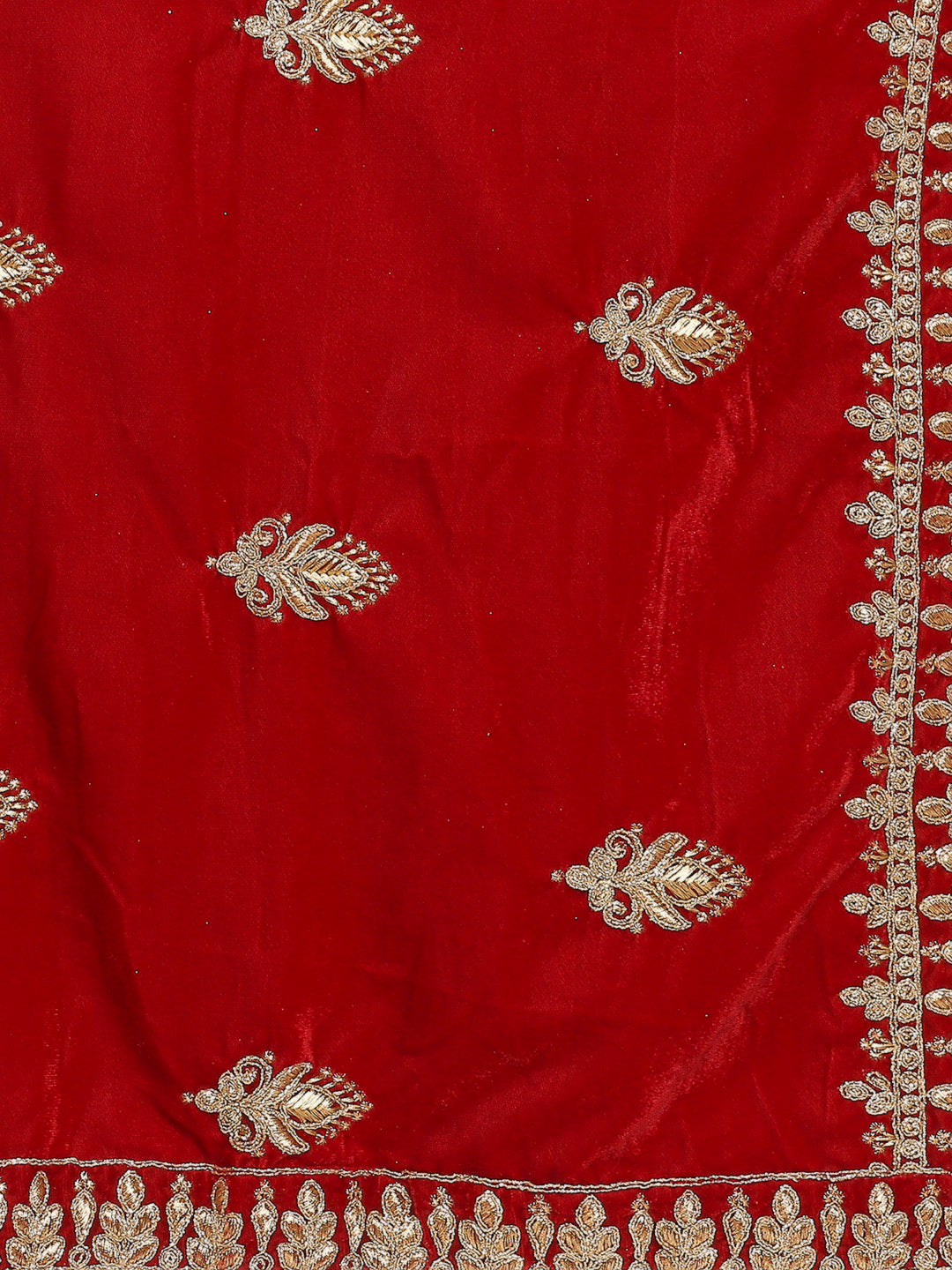 Men's Maroon Velvet Dupatta with Embroidered Gold Motifs. freeshipping - Dupatta Bazaar