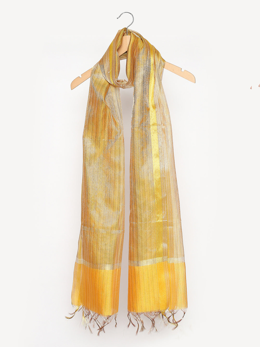 Men's Two Toned Gold Silk Dupatta freeshipping - Dupatta Bazaar
