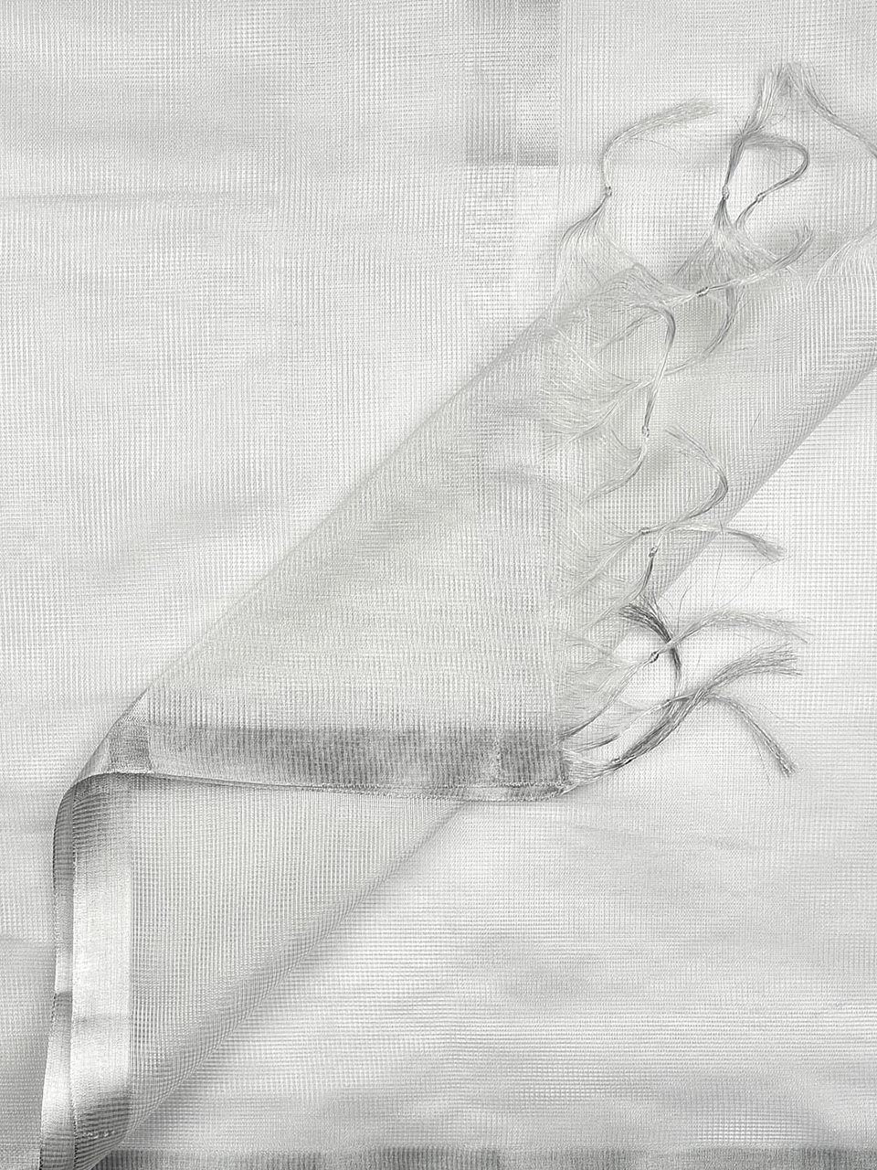 Solid Silver Dupatta. freeshipping - Dupatta Bazaar