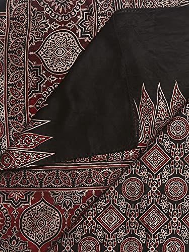 Men's Black Ajrakh Stole freeshipping - Dupatta Bazaar