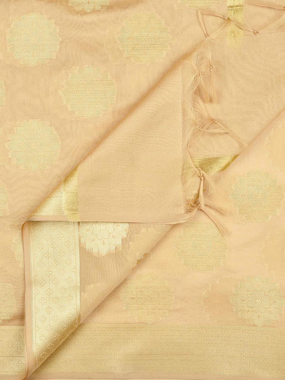 Gold Banarasi Silk Dupatta. freeshipping - Dupatta Bazaar