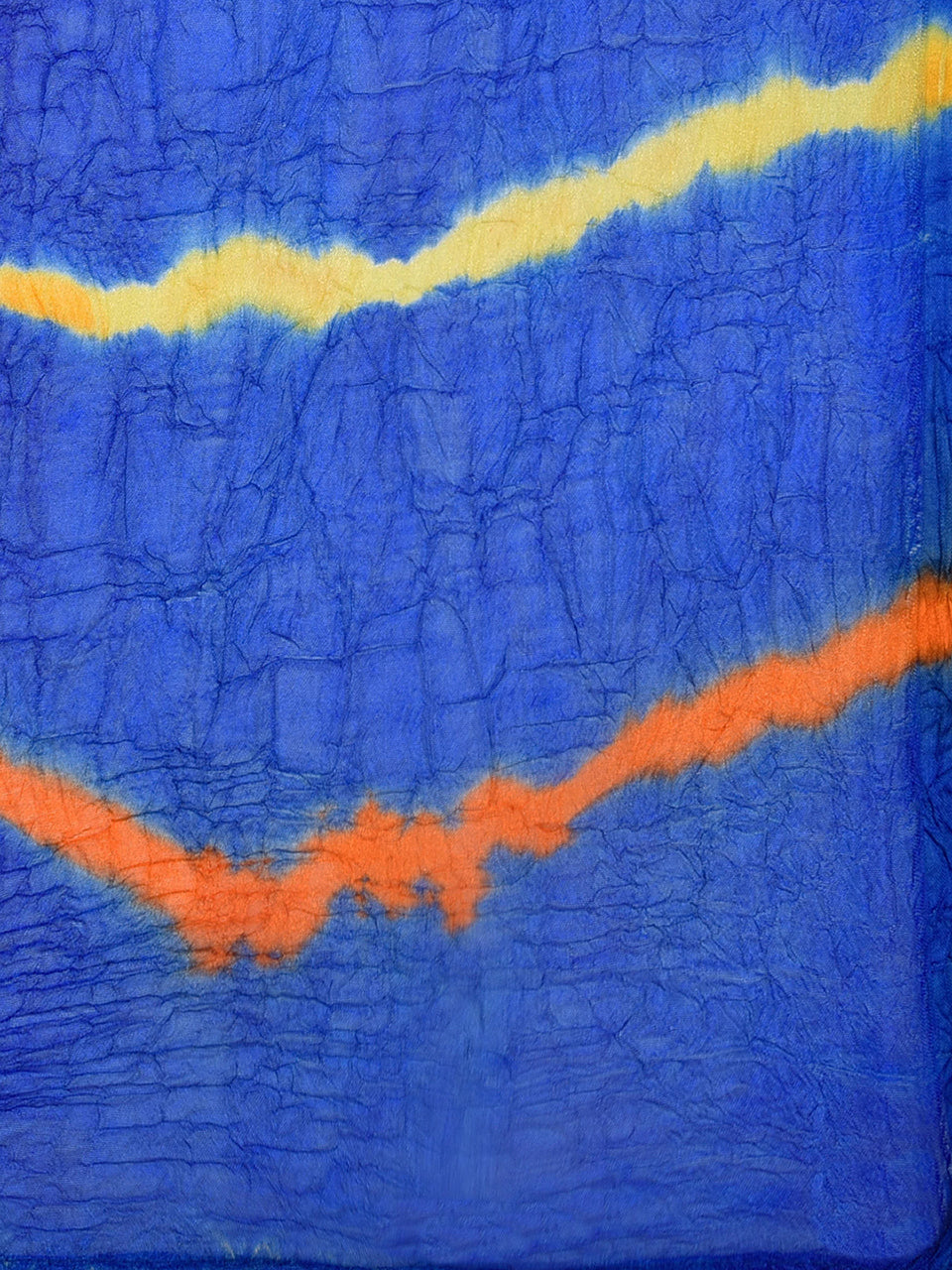 Blue & Multicoloured Blended Silk Dupatta freeshipping - Dupatta Bazaar