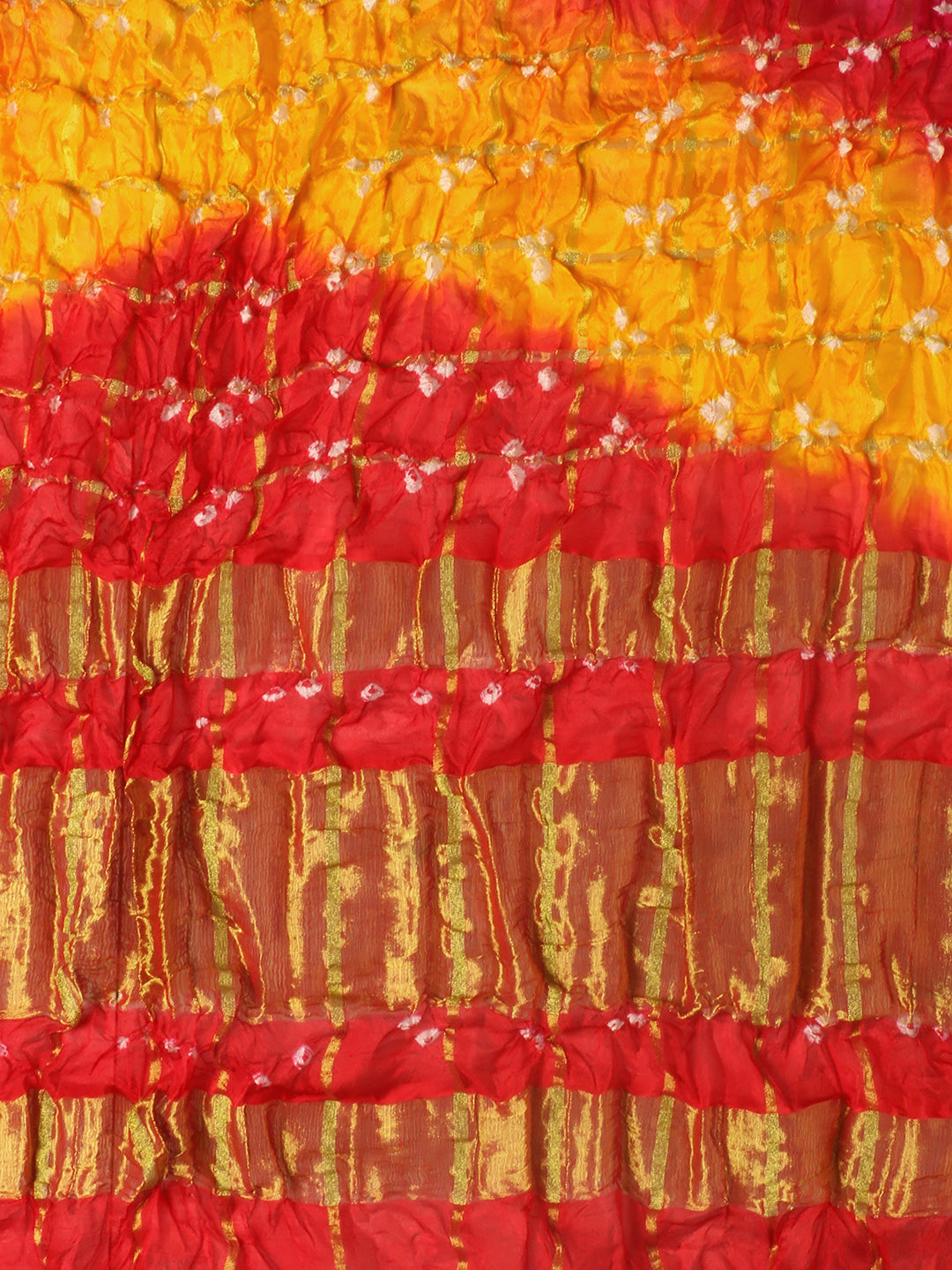 Multicoloured Bandhini Gharchola Silk Dupatta freeshipping - Dupatta Bazaar