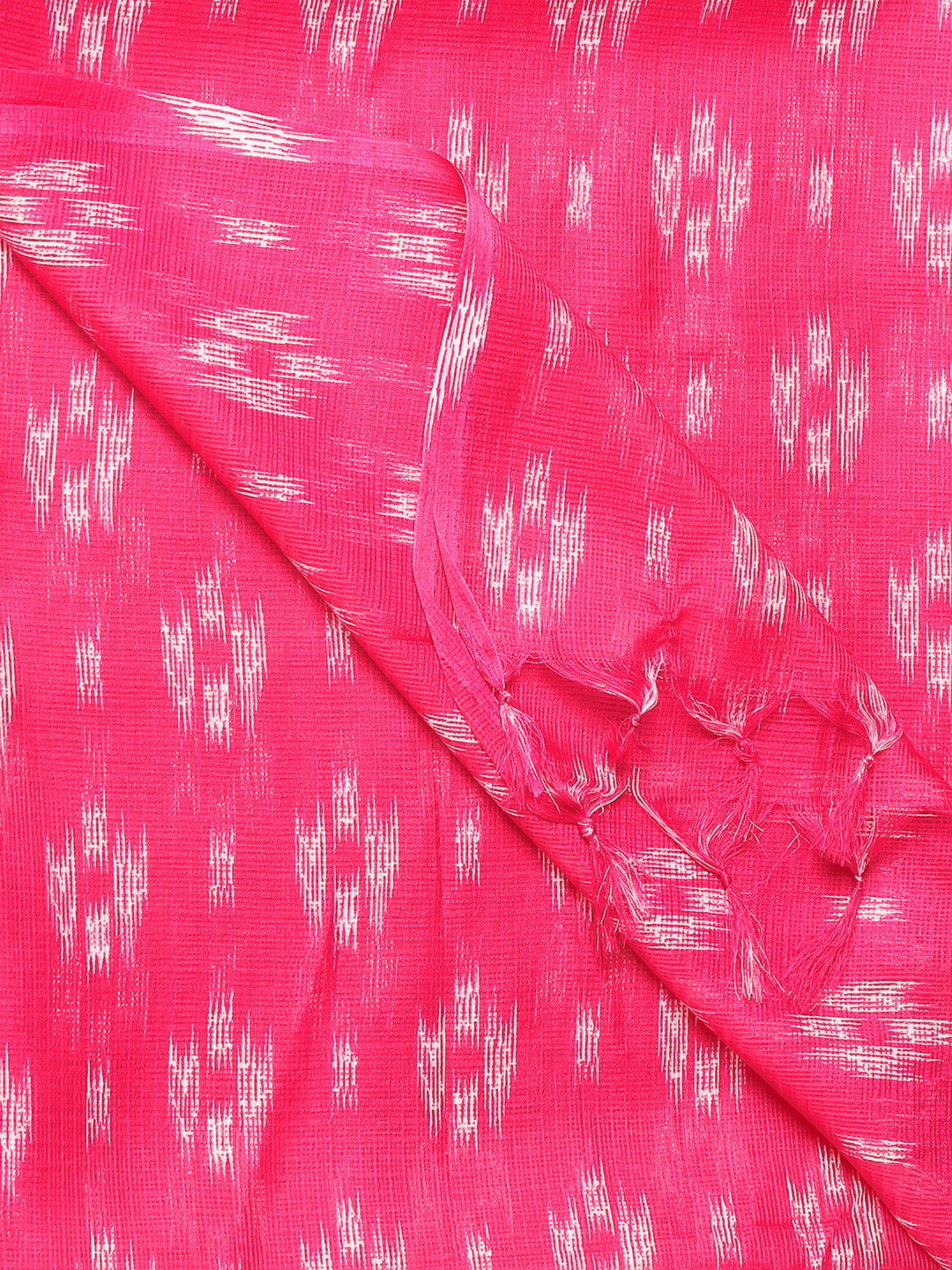Digital Printed Rani Pink Kota Doria Dupatta freeshipping - Dupatta Bazaar
