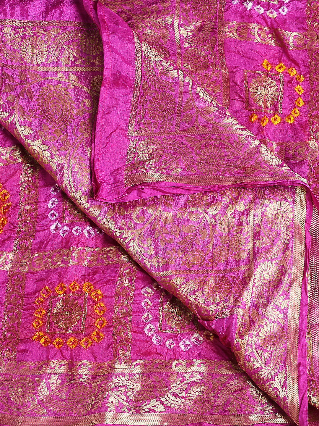 Purple Gharchola Bandhini dupatta