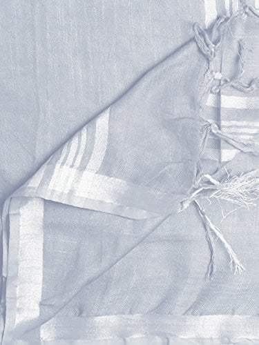 Men's Grey Linen Dupatta freeshipping - Dupatta Bazaar