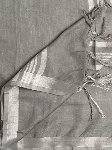 Men's Grey Linen Dupatta freeshipping - Dupatta Bazaar