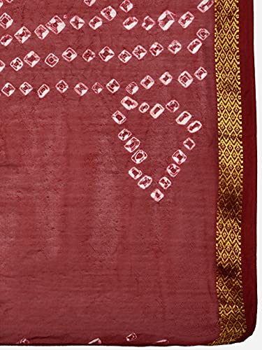 Men's Maroon Bandhini Dupatta freeshipping - Dupatta Bazaar