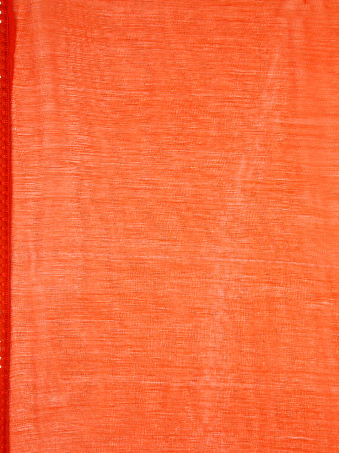 Dupatta Bazaar Woman's Orange Chiffon Dupatta with Beaded Lace - Dupatta Bazaar