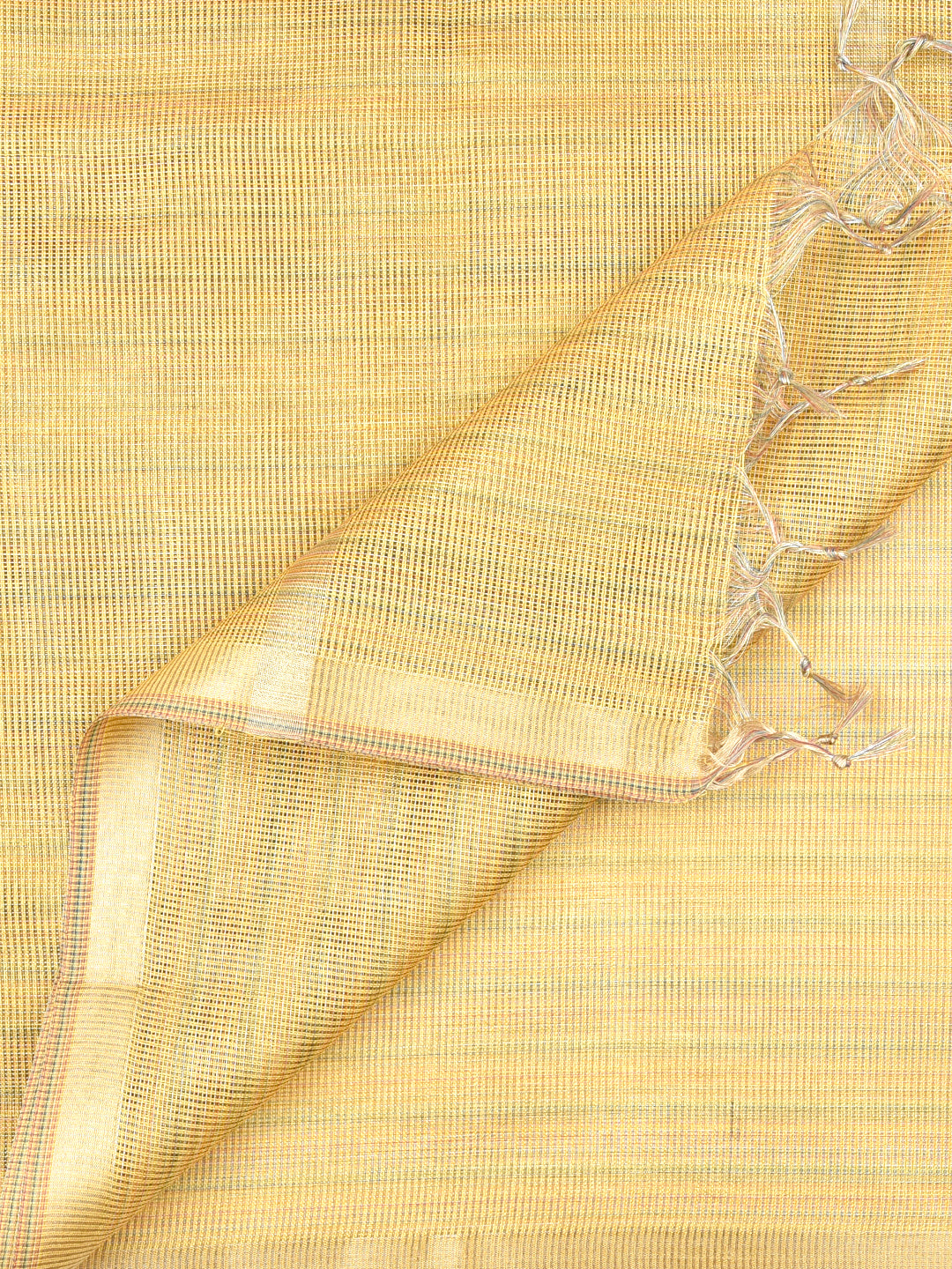 Blended Silk Dupatta in Mustard freeshipping - Dupatta Bazaar
