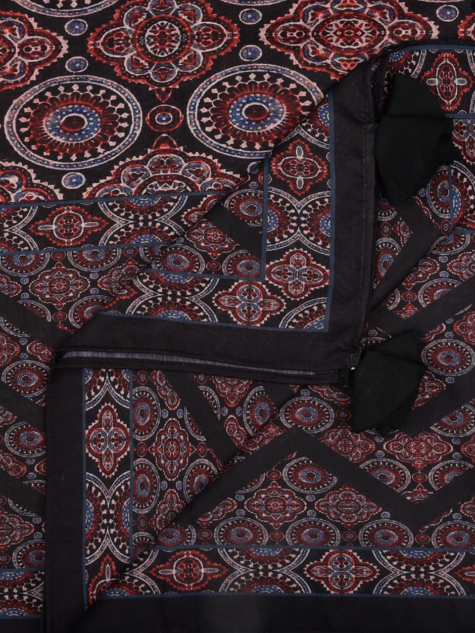 Kalamkari Printed Blended Silk Dupatta. freeshipping - Dupatta Bazaar