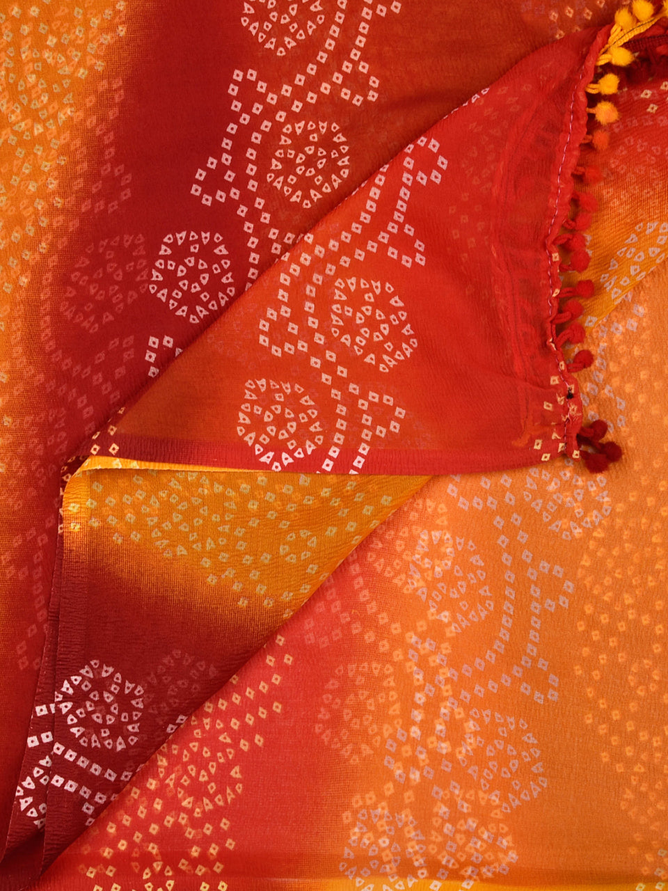 Printed Bandhini Chiffon Dupatta. freeshipping - Dupatta Bazaar