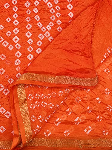 Men's Orange Bandhini Dupatta freeshipping - Dupatta Bazaar