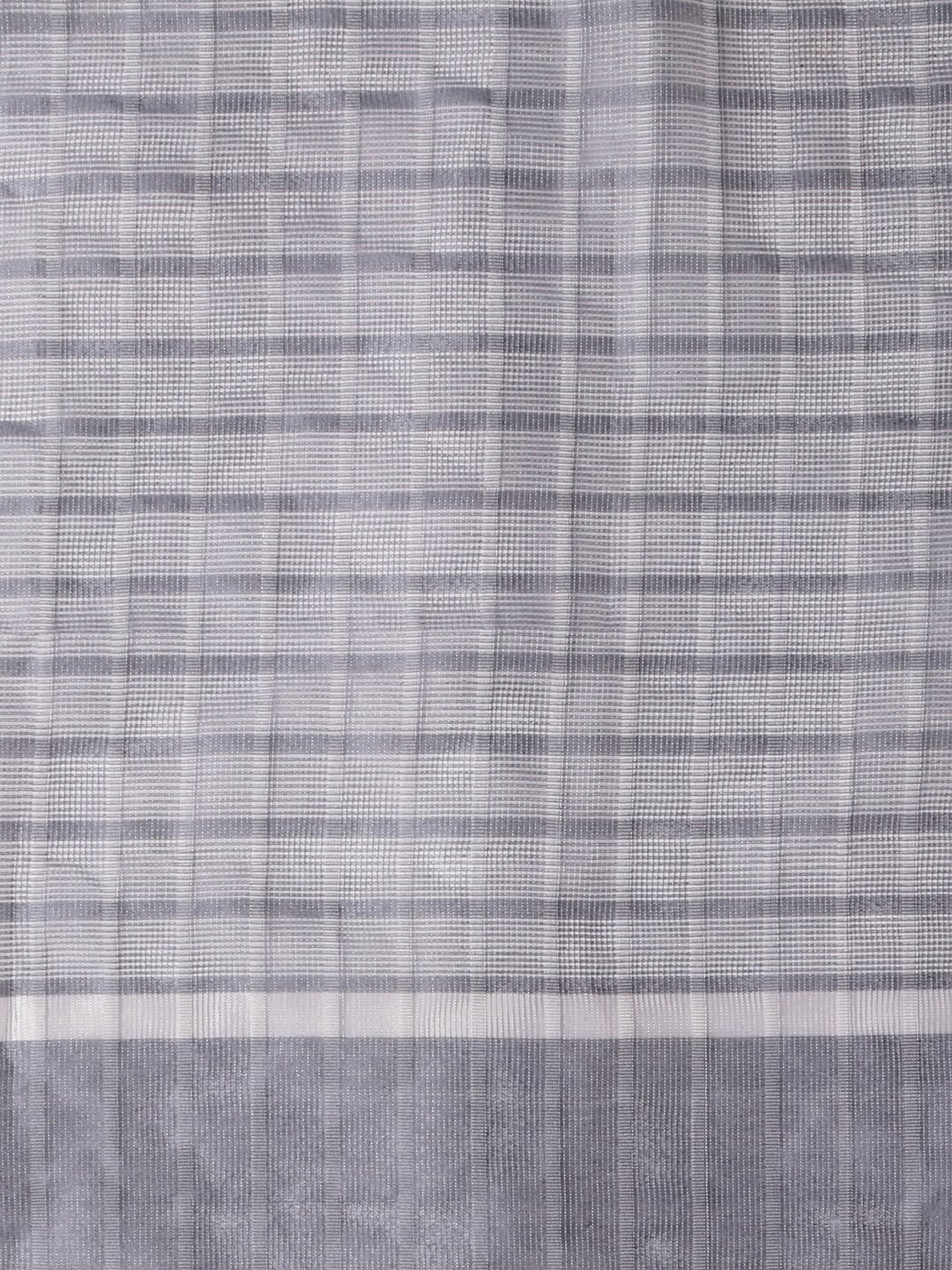 Checkered Silver Grey Blended Silk Dupatta freeshipping - Dupatta Bazaar