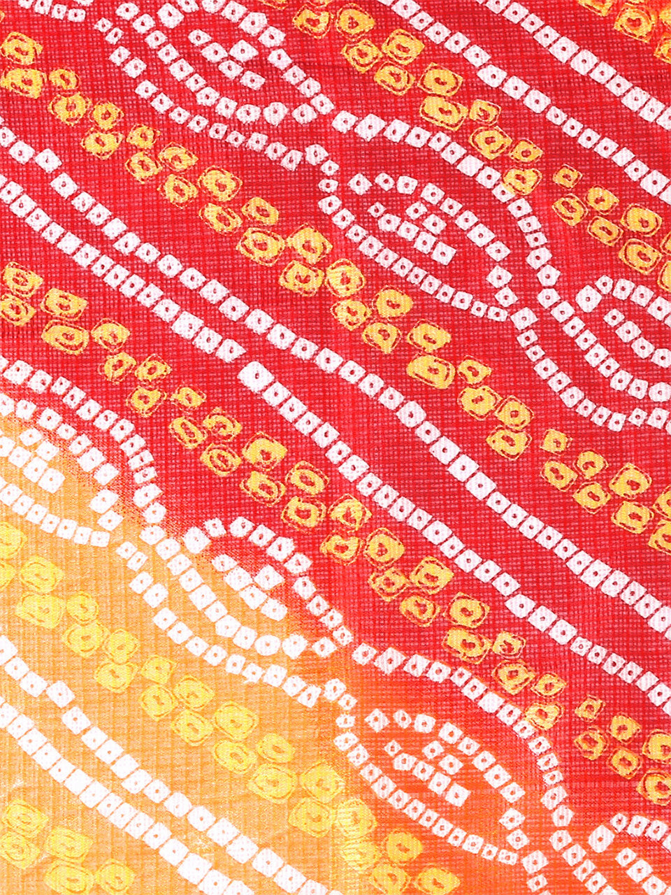 Digital Printed Red Bandhini Kota Doria Dupatta freeshipping - Dupatta Bazaar