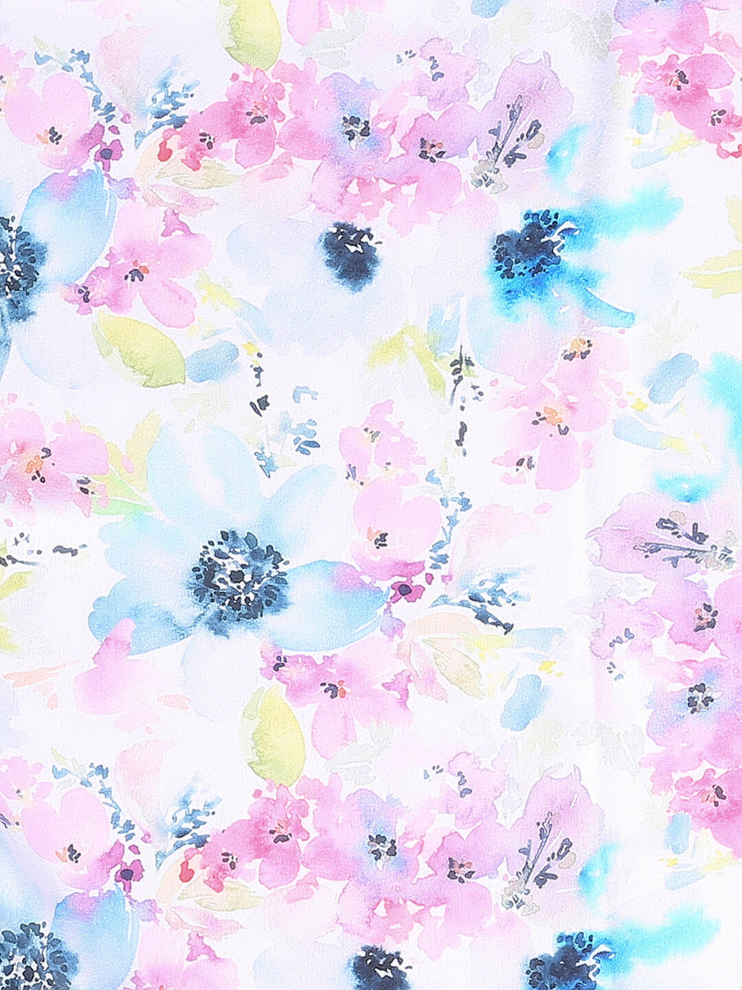 Blue & Multicolor Printed Satin Scarf 