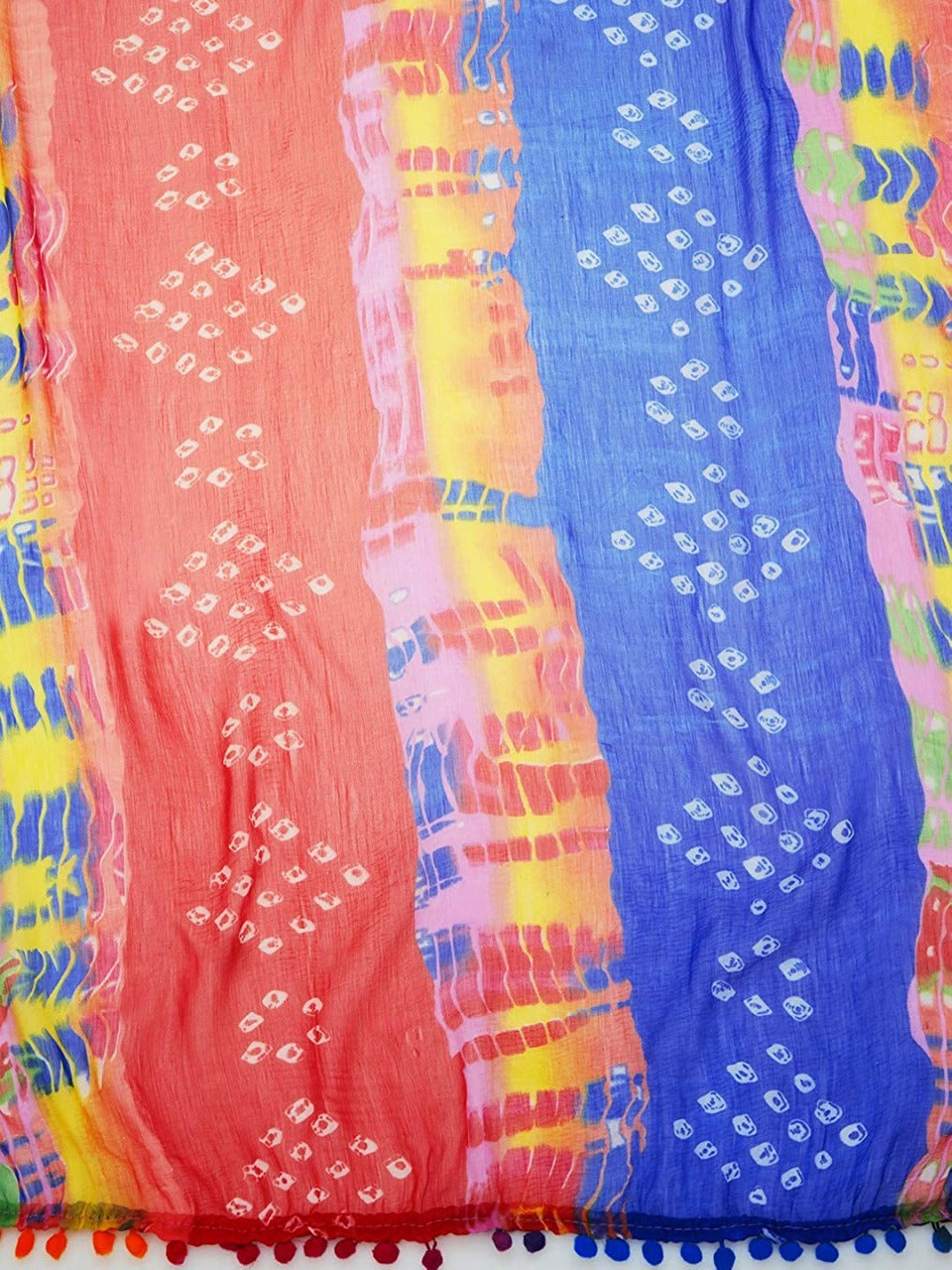 Multicoloured Printed Chiffon Dupatta freeshipping - Dupatta Bazaar