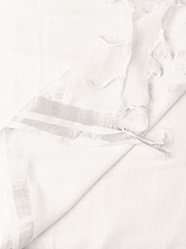 Men's Off White Linen Dupatta freeshipping - Dupatta Bazaar