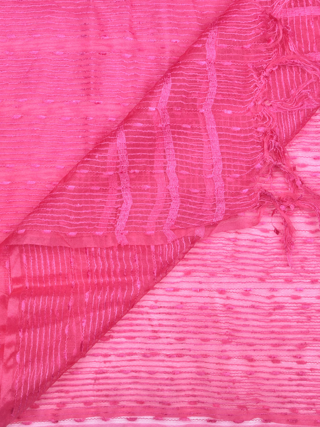 Dupatta Bazaar Woman's Pink Woven Organza Dupatta - Dupatta Bazaar