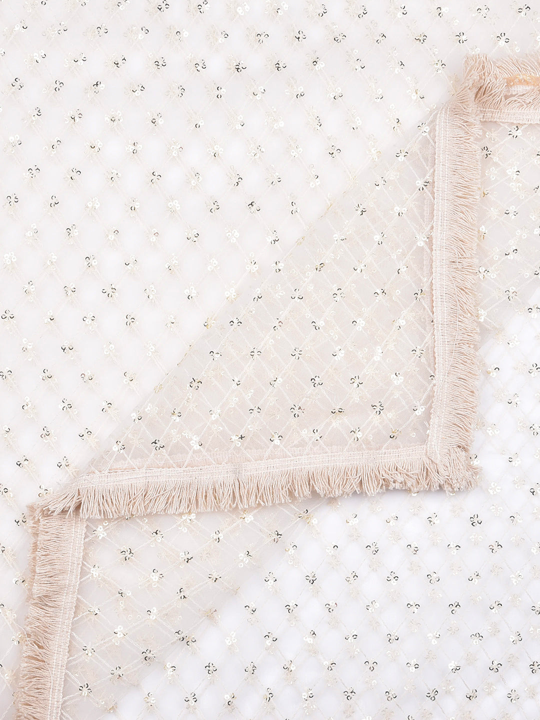 Dupatta Bazaar Woman's White Dupatta with Embroidery - Dupatta Bazaar