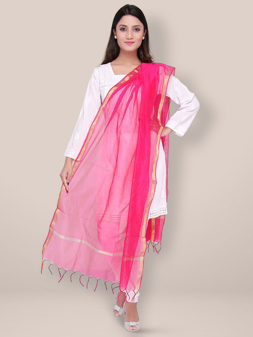 Dupatta Bazaar Woman's Combo Of 3 Silk Dupattas freeshipping - Dupatta Bazaar