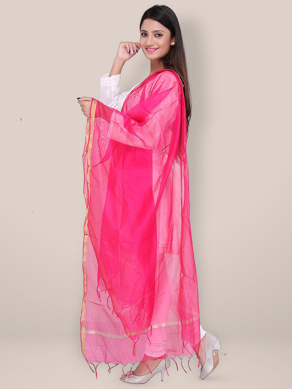 Dupatta Bazaar Woman's Combo Of 3 Silk Dupattas freeshipping - Dupatta Bazaar