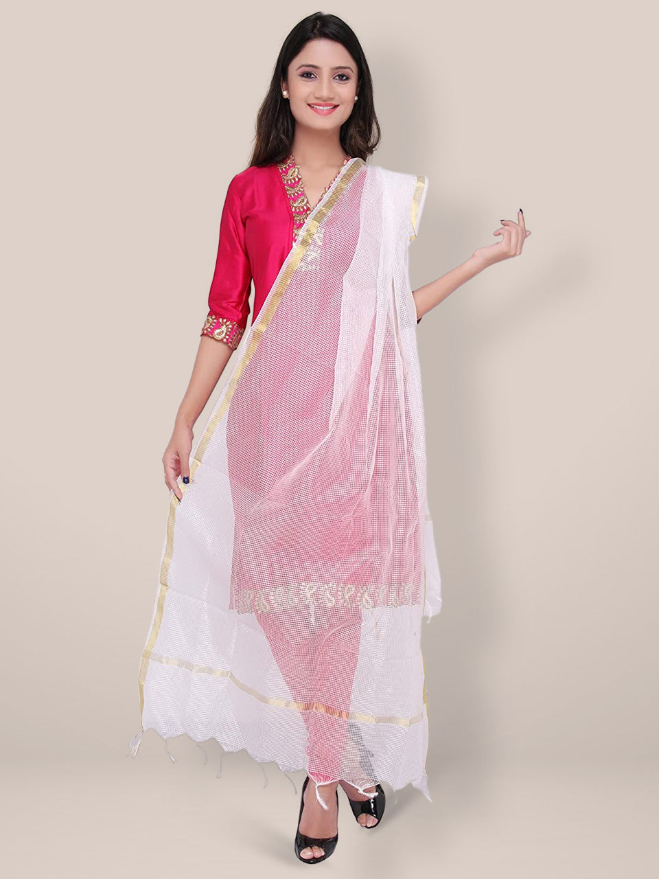 Combo of  3 Silk Dupattas freeshipping - Dupatta Bazaar