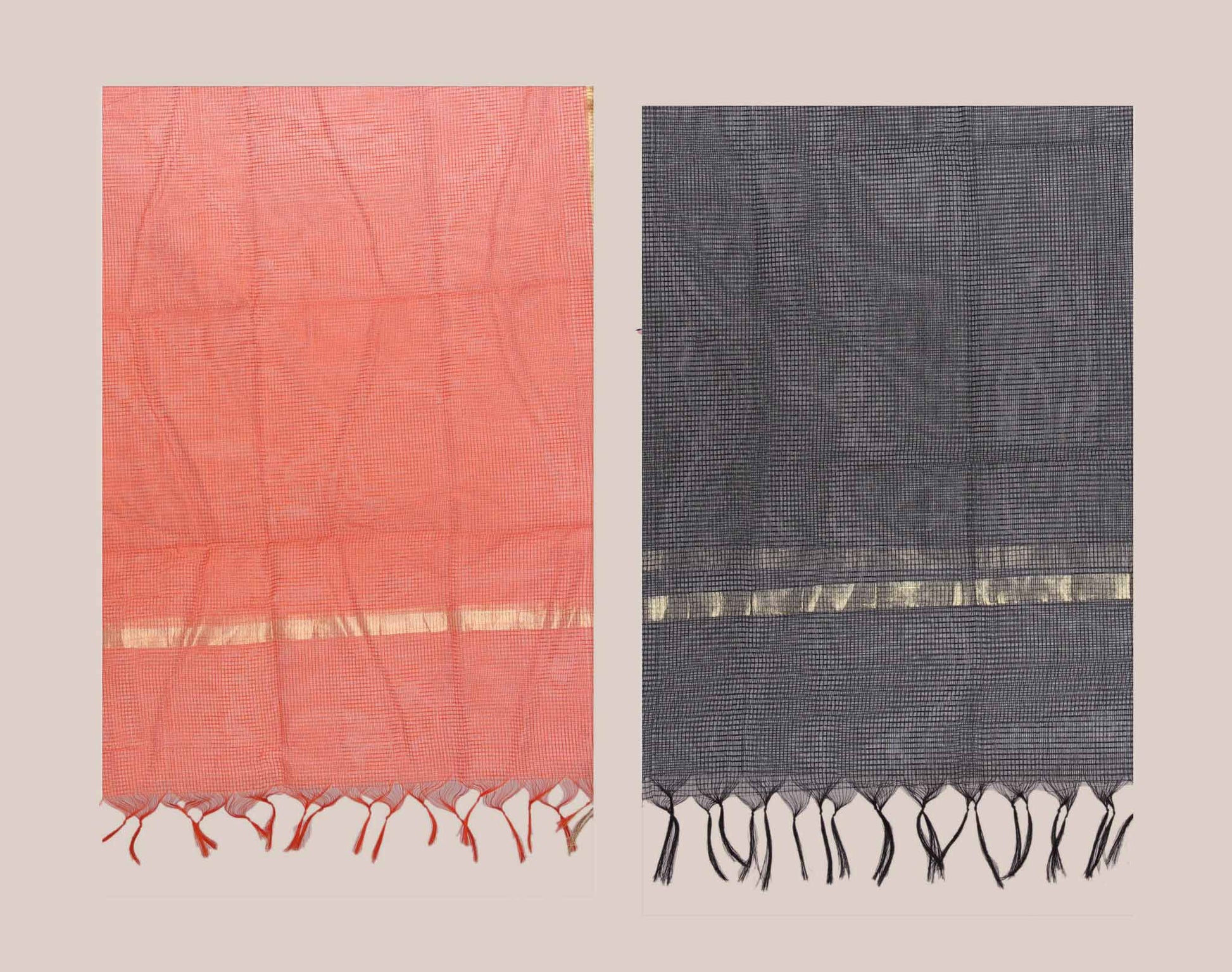 Combo pack of 2 Blended Silk dupattas freeshipping - Dupatta Bazaar