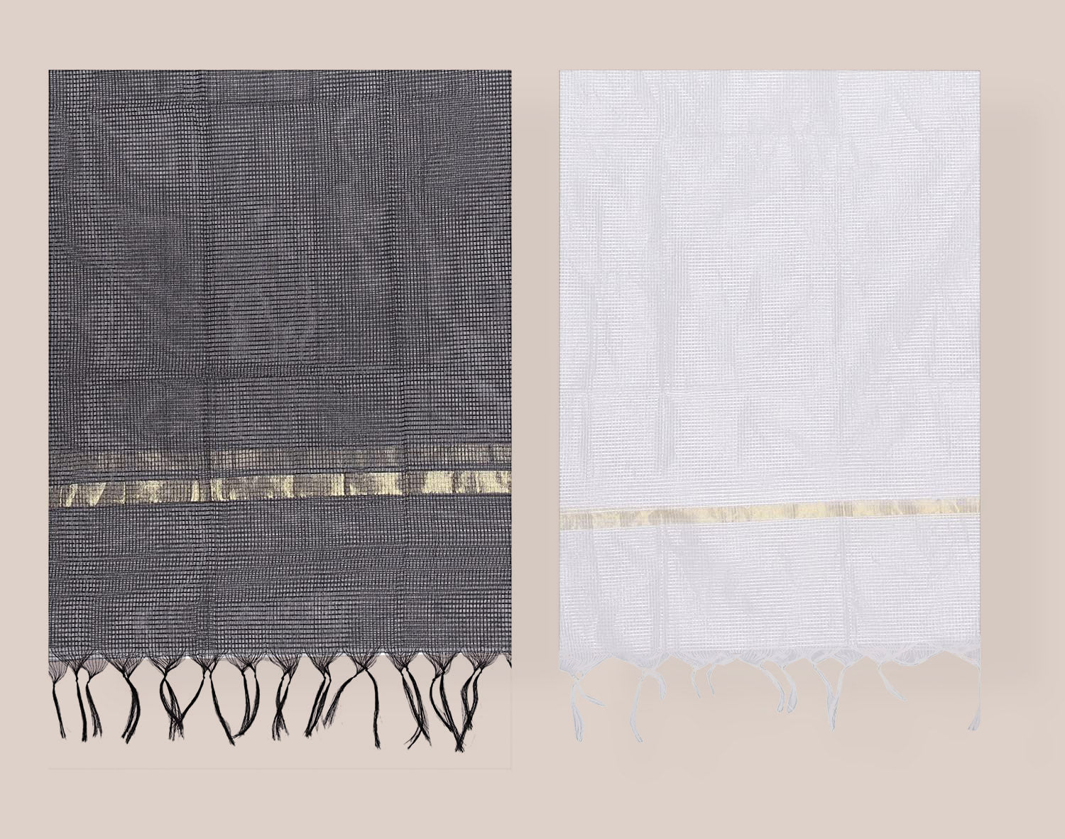 Combo pack of 2 Blended Silk dupattas freeshipping - Dupatta Bazaar